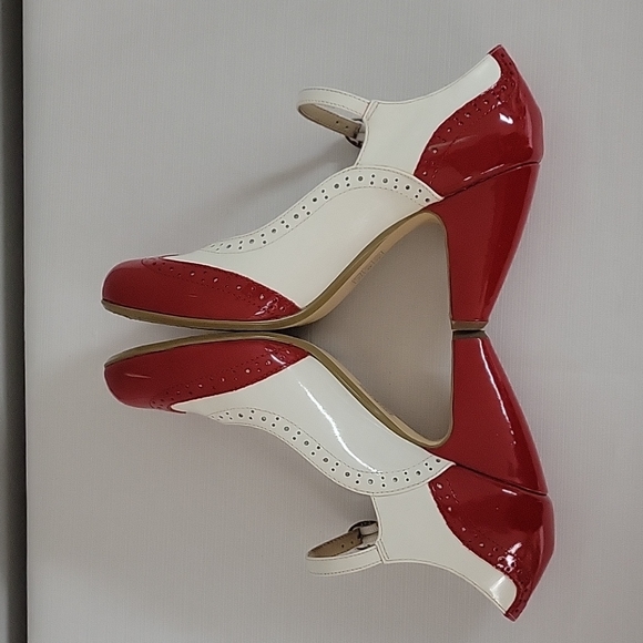 ARCHIE'S 1950 Style Red and white Vintage Heels - Picture 14 of 17
